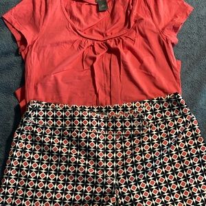 Ann Taylor Pink and Navy Short Set